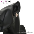 97382 xuping nouvelle arrivée élégance rose couleur or forme de fleur zircon dames boucles d&#39;oreilles